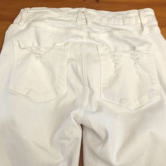 Good American Good Legs High Rise Distressed White Denim Jeans - Picture 7 of 10